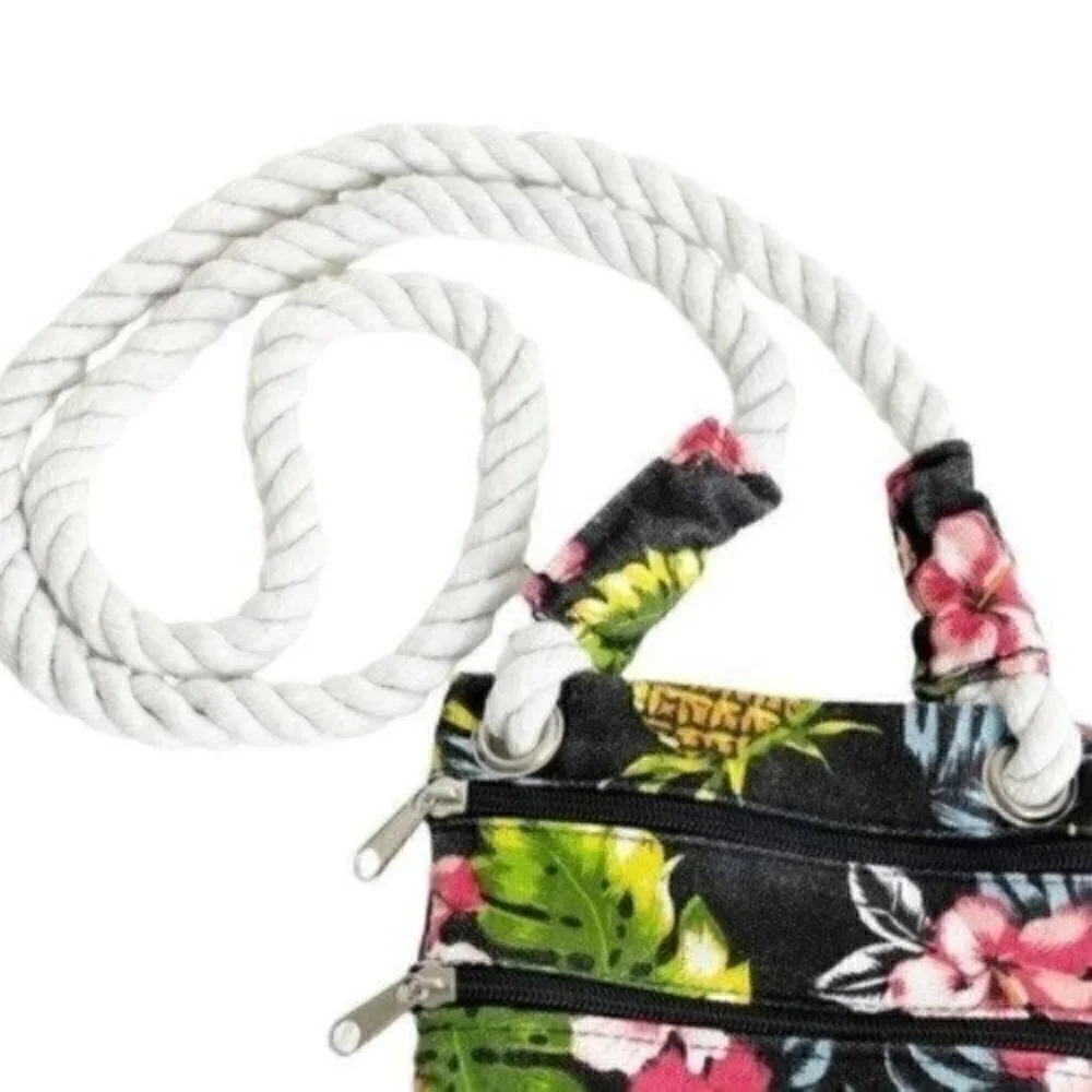 Cappelli Straworld inc crossbody mini purse pineapple Hawaiian themed bag